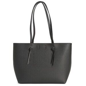 Indigo Women's Black Leather Handbag Tote Bag Large